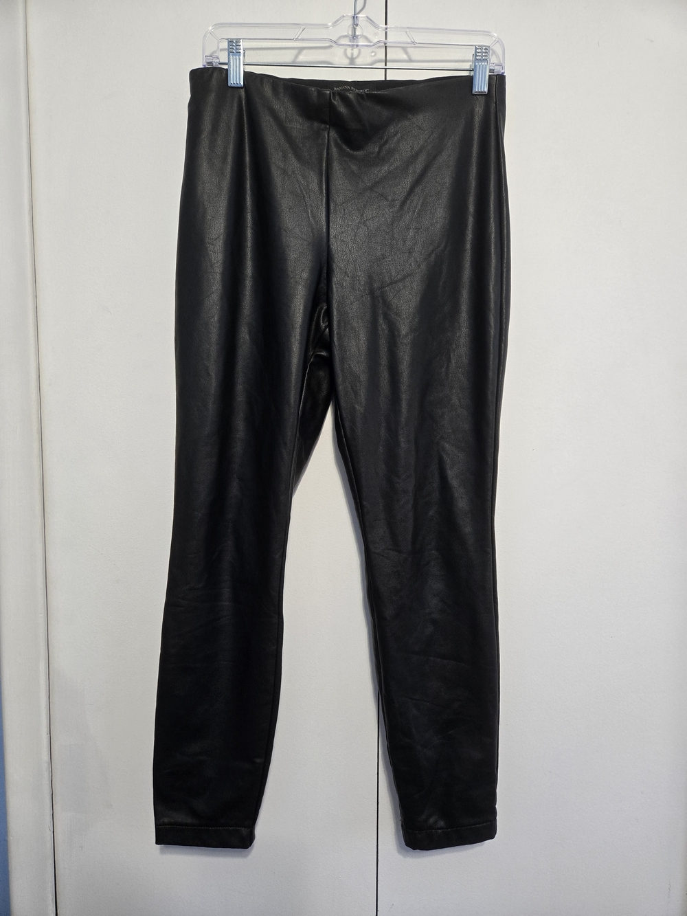 Banana Republic Faux Leather Leggings Black Pull On Women's Small